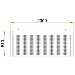 Panel porta-herramientas profesional fijo 2m 2