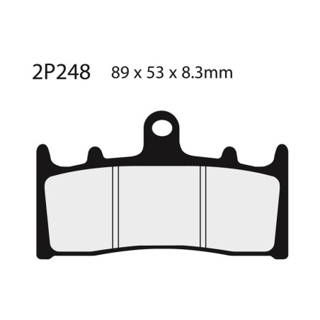 Juego pastillas de freno NISSIN 2P248ST Del. ZX6R 98-02 Jaybrake