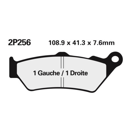 Juego pastillas de freno NISSIN 2P256NS Del. BMW F650 01