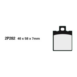 Juego pastillas de freno NISSIN 2P282GS Del. MOTO GUZZI