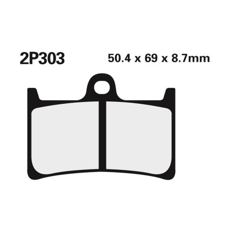 Juego pastillas de freno NISSIN 2P303ST Del. FZS600 98-03 / R6