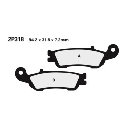 Juego pastillas de freno NISSIN 2P318ST Del. YZ125 08-15