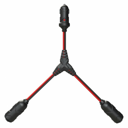 Adaptador de divisor de cable dos vías para enchufe de 12 V