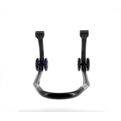 Caballete delantero BIHR Home Track color negro mate y ruedas azules 2