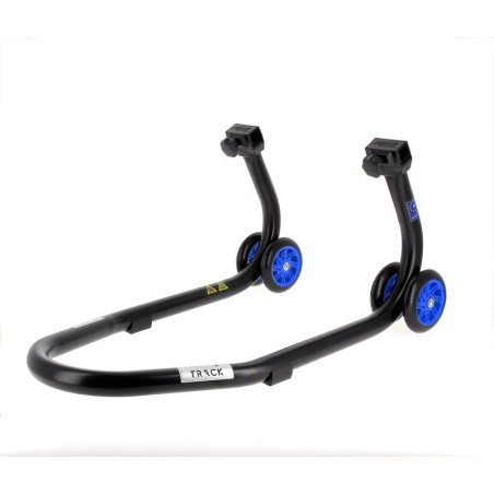 Caballete delantero BIHR Home Track color negro mate y ruedas azules