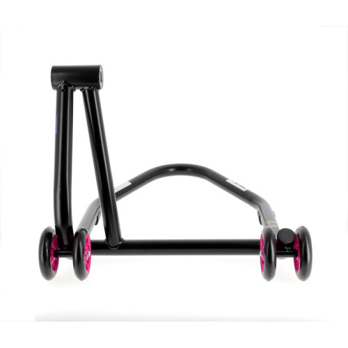 Caballete monobrazo derecho BIHR Home Track color negro mate y ruedas rosas