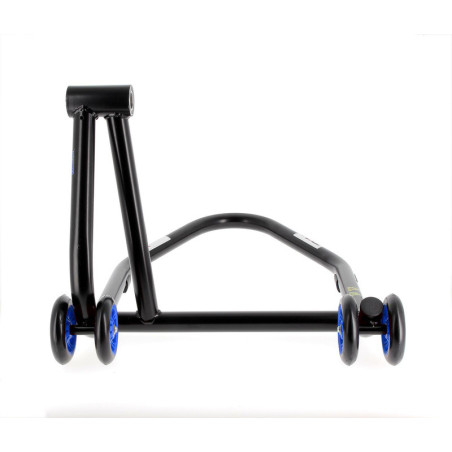 Caballete monobrazo derecho BIHR Home Track color negro mate y ruedas azules
