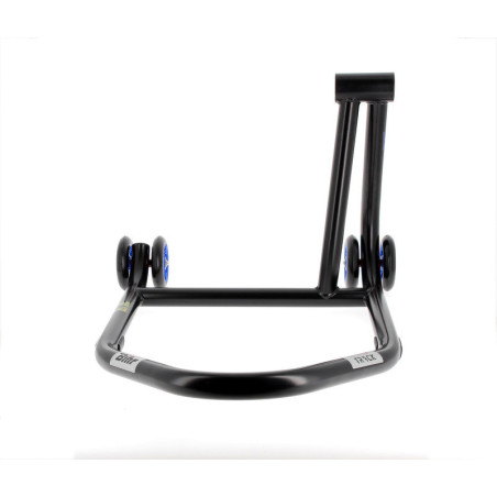 Caballete monobrazo derecho BIHR Home Track color negro mate y ruedas azules