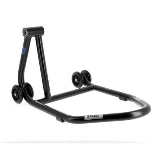 Caballete monobrazo izquierdo BIHR Home Track color negro mate y ruedas negras