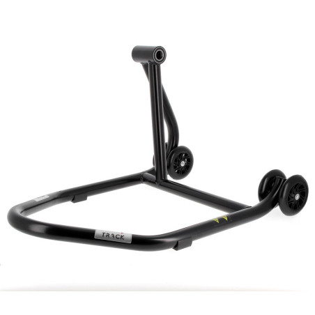 Caballete monobrazo izquierdo BIHR Home Track color negro mate y ruedas negras