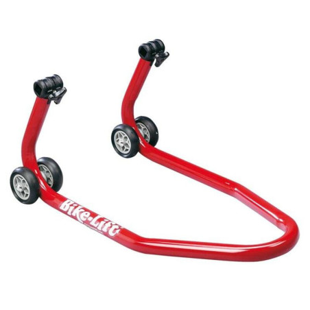 Caballete delantero universal BIKE LIFT rojo con soportes pivotantes