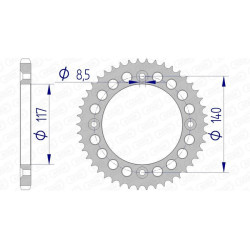 Corona AFAM aluminio ultraligera anodizada 13108 - Paso 428