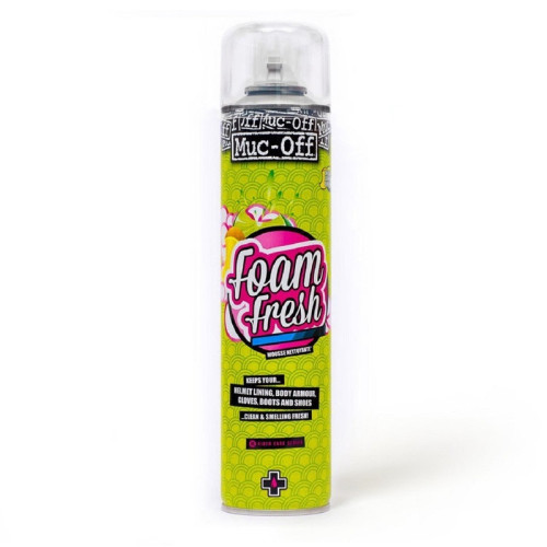Espuma limpieza antibacteriana para interiores cascos MUC-OFF Helmet Foam Fresh - Pack 12 spray 400ml