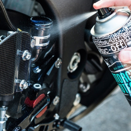 Spray protector con PTFE (teflón) MUC-OFF Motorcycle Protectant para taller - Spray 500ml (x12)