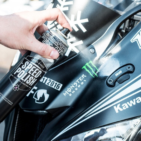 Pulimento (cera de carnauba) MUC-OFF Motorcycle Speed Polish - Spray 400ml (x12)