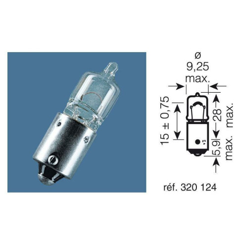 Lámpara OSRAM 64132 - H6W 12V 6W - 10 uds