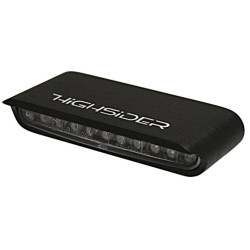 Intermitente LED HIGHSIDER pro Stripe - homologado E - negro/traslúcido - Pareja