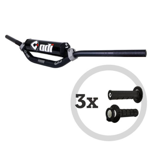 Kit manillar ODI CFT Podium MX + 3 pares de puños MX V2 Lock-On medio cuadradillo