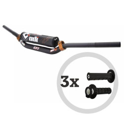 Kit manillar ODI CFT Podium MX + 3 pares de puños MX V2 Lock-On medio cuadradillo