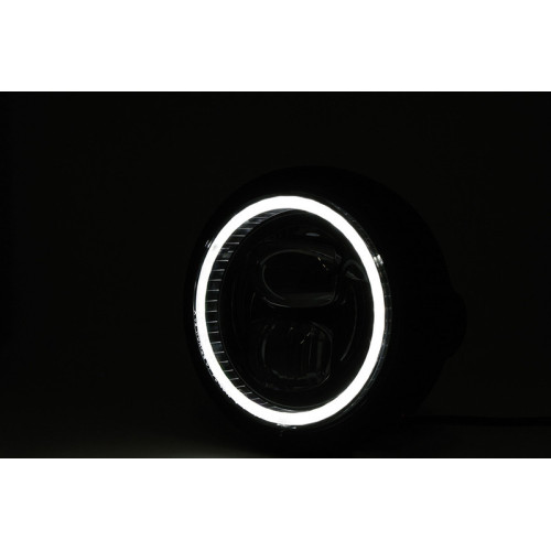 Faro delantero LED HIGHSIDER pro Pecos Type 7 - 5 3/4 inch - negro
