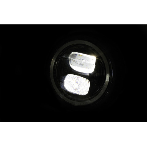 Faro delantero LED HIGHSIDER pro Pecos Type 7 - 5 3/4 inch - negro