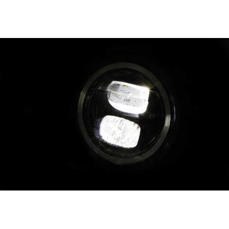 Faro delantero LED HIGHSIDER pro Pecos Type 7 - 5 3/4 inch - negro