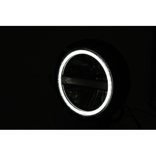 Faro delantero LED HIGHSIDER pro Pecos Type 6 - 5 3/4 inch - negro