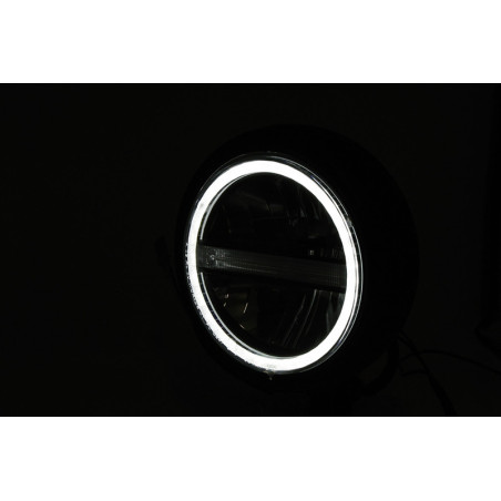 Faro delantero LED HIGHSIDER pro Pecos Type 6 - 5 3/4 inch - negro