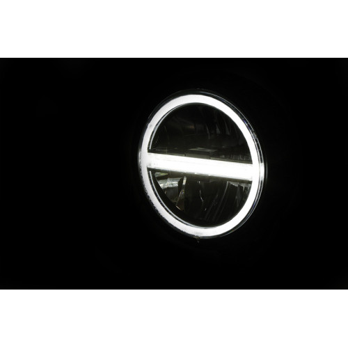 Faro delantero LED HIGHSIDER pro Pecos Type 6 - 5 3/4 inch - negro