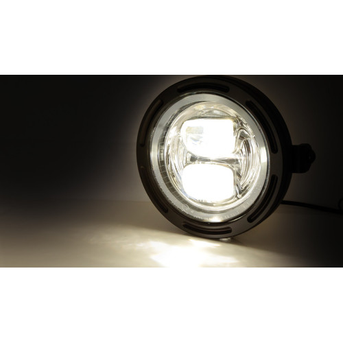 Faro delantero LED HIGHSIDER pro Frame-R2 Type 7 - 5 3/4 inch - negro