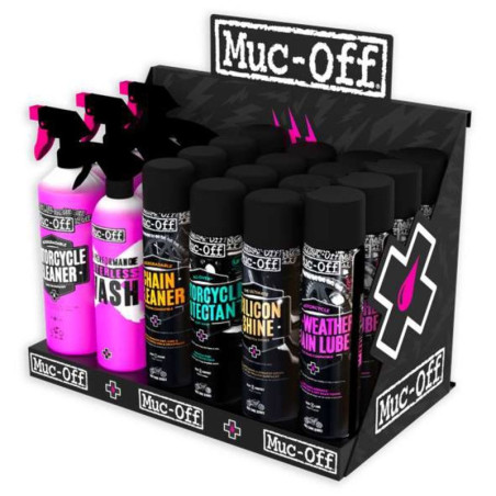 Expositor mural metálico MUC-OFF Pack de inicio - Clean, Protect, Lube
