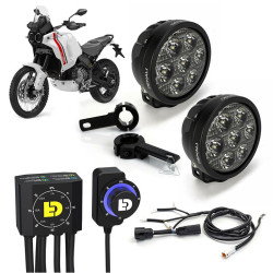 Kit de faro auxiliar LED DENALI D7 con cableado y controlador DialDim™