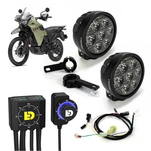 Kit de faro auxiliar LED DENALI D7 con cableado y controlador DialDim™