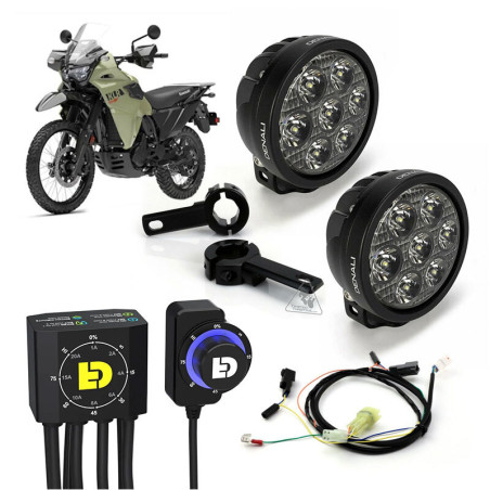 Kit de faro auxiliar LED DENALI D7 con cableado y controlador DialDim™