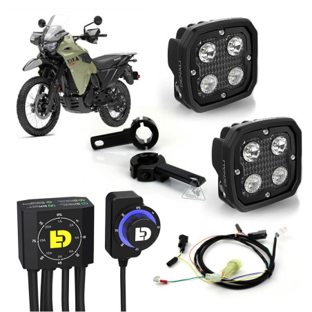 Kit de faro auxiliar LED DENALI D4 con cableado y controlador DialDim™