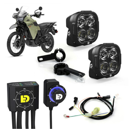 Kit de faro auxiliar LED DENALI DL4 con cableado y controlador DialDim™