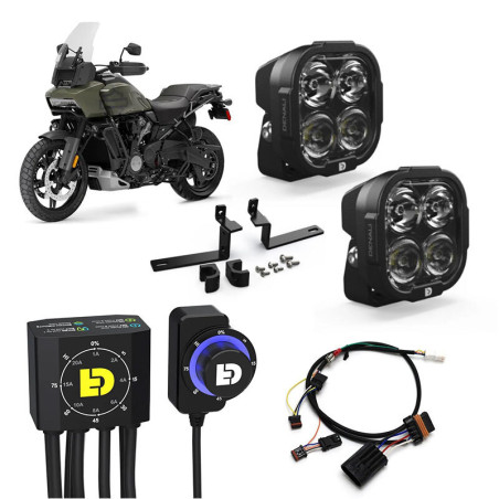 Kit de faro auxiliar LED DENALI DL4 con cableado y controlador DialDim™