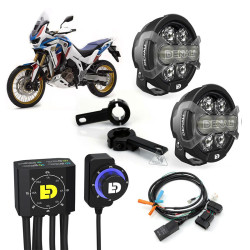 Kit de faro auxiliar LED DENALI D7 Pro con cableado y controlador DialDim™