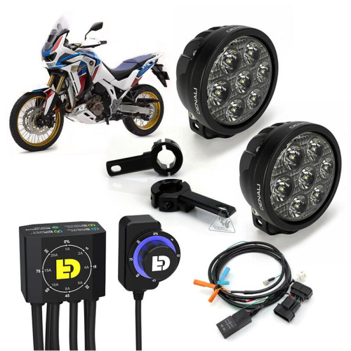 Kit de faro auxiliar LED DENALI D7 con cableado y controlador DialDim™