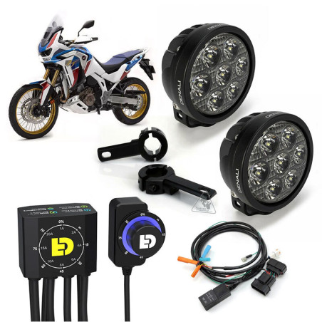 Kit de faro auxiliar LED DENALI D7 con cableado y controlador DialDim™
