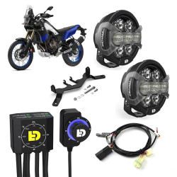 Kit de faro auxiliar LED DENALI D7 Pro con cableado y controlador DialDim™
