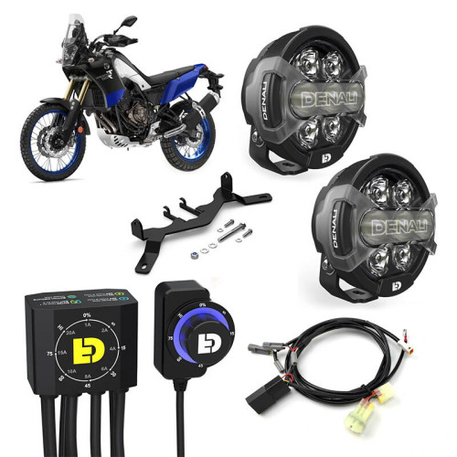 Kit de faro auxiliar LED DENALI D7 Pro con cableado y controlador DialDim™