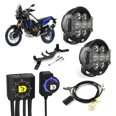 Kit de faro auxiliar LED DENALI D7 Pro con cableado y controlador DialDim™