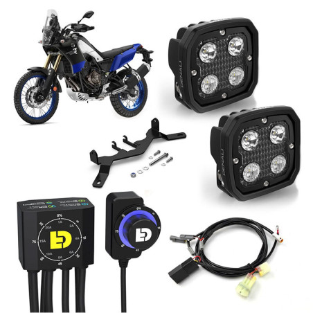 Kit de faro auxiliar LED DENALI D4 con cableado y controlador DialDim™