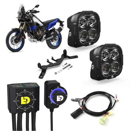 Kit de faro auxiliar LED DENALI DL4 con cableado y controlador DialDim™
