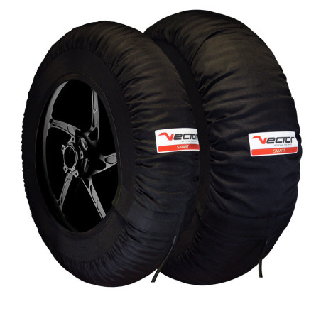 Kit 2 juegos de calentadores de neumáticos VECTOR Smart 120/165 y alfombra paddock Pit Stop de regalo