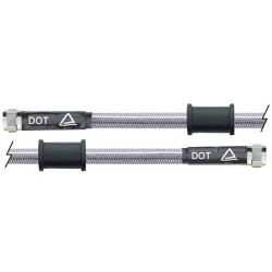 Latiguillo metálico transparente Venhill 200mm tuercas cromadas