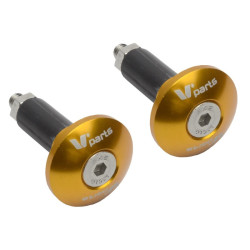 Contrapesos de manillar V PARTS Aluminio Ø12-18mm Oro