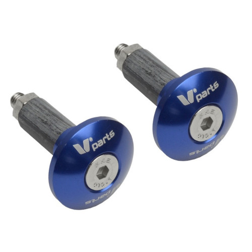 Contrapesos de manillar V PARTS Aluminio Ø12-18mm Azul