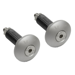 Contrapesos de manillar V PARTS Aluminio Ø12-18mm Plata